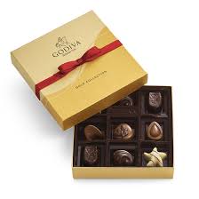 Assorted Chocolate Gold Gift Box, Red Ribbon 100g