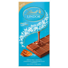Lindt LINDOR Milk Salted Caramel Bar 100g